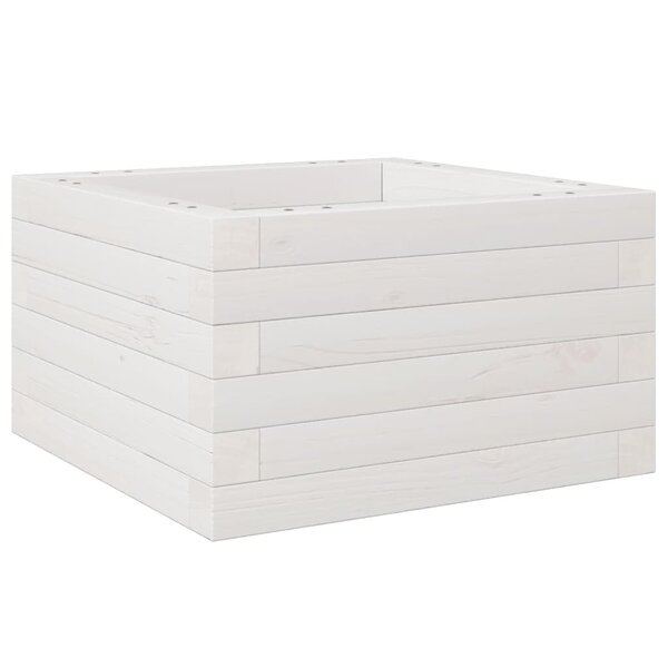 vidaXL Jardinière blanc 40x40x23 cm bois de pin massif