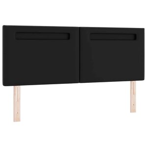 vidaXL Tête de lit avec des lumières à LED Noir 144 cm PVC