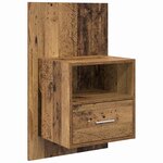 vidaXL Tête de lit avec armoire 3 Pièces Bois Ancien Bois d'ingénierie