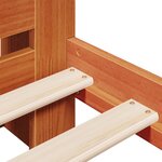 vidaXL Lit bibliothèque sans matelas cire marron 135x190 cm pin massif