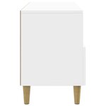 vidaXL Meuble TV 102 x 34 5 x 50 cm Blanc brillant Bois d'ingénierie