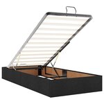 VidaXL Cadre de lit ottoman avec matelas noir 200x200cm tissu