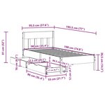 vidaXL Cadre de lit sans matelas 90x190 cm bois de pin massif