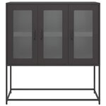 vidaXL Buffet noir 100 5x39x107 cm acier laminé à froid