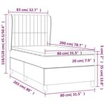 vidaXL Sommier à lattes de lit avec matelas Marron foncé 80x200 cm