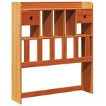 vidaXL Lit bibliothèque sans matelas cire marron 90x190 cm pin massif