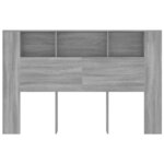 vidaXL Armoire de tête de lit Sonoma gris 160x18 5x104 5 cm