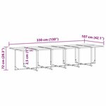vidaXL Ensemble de salle à manger pour jardin 17 Pièces Noir Acier