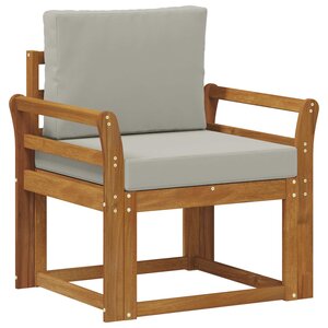 vidaXL Canapé d’extérieur Bois d'acacia massif et polyester