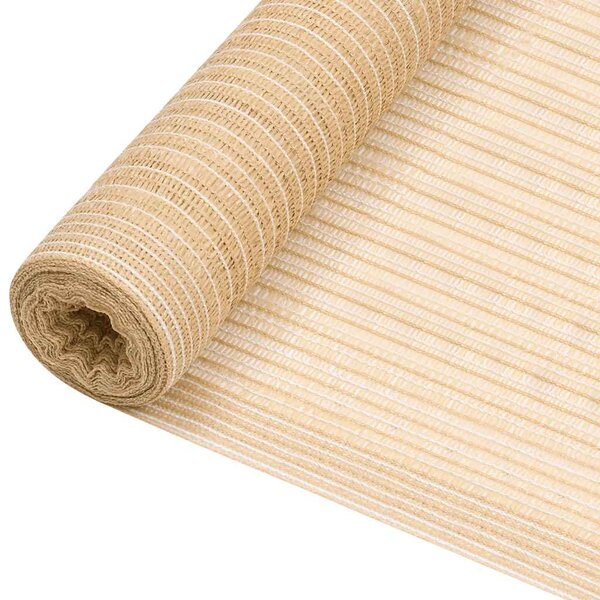 vidaXL Filet brise-vue Beige 1x10 m PEHD 195 g/m²