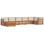 vidaXL Ensemble de canapés d'extérieur 7 Pièces Naturel
