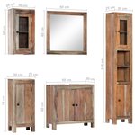 vidaXL Ensemble de salle de bain 5 Pièces Bois d'acacia massif