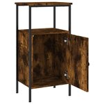 vidaXL Tables de chevet 2 Pièces chêne fumé 41x31x80 cm bois ingénierie