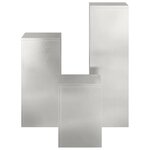 vidaXL Support de Plante 3 Pièces Argent Acier inoxydable