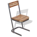 vidaXL Chaises à manger lot de 4 bois de teck massif