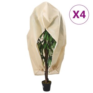 vidaXL Housses de protection pour plantes avec fermeture éclair 4 Pièces