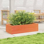 vidaXL Jardinière cire marron 90x40x23 cm bois de pin massif
