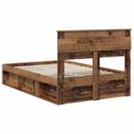 vidaXL Cadre de lit Bois ancien 120 x 190 cm Pin massif