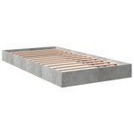 vidaXL Cadre de lit gris béton 100x200 cm bois d'ingénierie