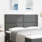 Tête de lit LED vidaXL Design Blocs Diamants Gris Foncé 180 cm Tissu