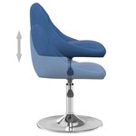 vidaXL Chaises pivotantes à manger lot de 2 Bleu Velours