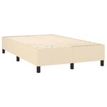 vidaXL Cadre de lit Crème 120 x 200 cm Tissu