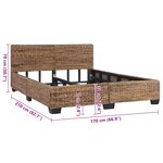 vidaXL Cadre de lit Rotin naturel 160 x 200 cm