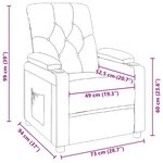vidaXL Fauteuil inclinable Noir Tissu