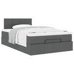 vidaXL Lit ottoman avec matelas gris foncé 120x200 cm tissu