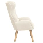 vidaXL fauteuil Crème 69 x 74 x 93 cm Tissu Sherpa
