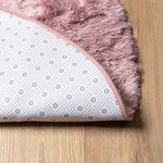 vidaXL Tapis Shaggy à poils longs NAVARRA rose poudré 160x160 cm