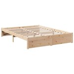 vidaXL Lit bibliothèque sans matelas 140x200 cm bois massif de pin