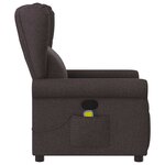 vidaXL Fauteuil de massage inclinable Marron foncé Tissu