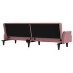 vidaXL Canapé-lit avec accoudoirs rose velours
