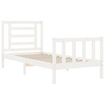 vidaXL Cadre de lit sans matelas blanc bois de pin massif