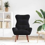 vidaXL fauteuil Noir 69 x 74 x 93 cm Velours