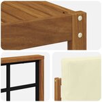vidaXL Ensemble de canapés d'extérieur 9 pc Naturel et Crème