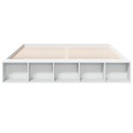 vidaXL Cadre de lit blanc 200x200 cm bois d'ingénierie
