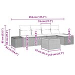 vidaXL Ensemble de canapé de jardin 6 Pièces Beige et blanc
