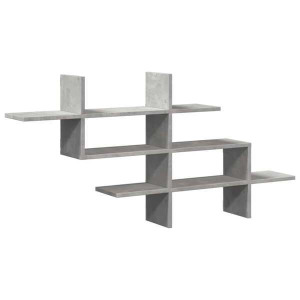 vidaXL Étagère murale gris béton 124 5x18x60 5 cm bois d'ingénierie