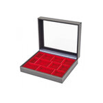 Coffret de collection Nera à 3 compartiments avec fenêtre.