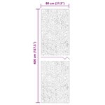 vidaXL Tapis doux à poils moyens et lavable HUARTE Gris 400 x 80 cm