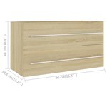 vidaXL Ensemble de meubles de bain 2 Pièces Chêne sonoma Aggloméré