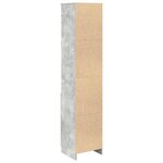 vidaXL Buffet haut gris béton 37 5x35x180 cm bois d'ingénierie