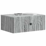 vidaXL Cabinet de chevet mural 2 pièces Sonoma gris 49 x 34 5 x 20 cm