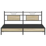 vidaXL Cadre de lit sans matelas chêne marron 183x213 cm