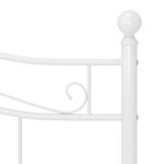 vidaXL Cadre de lit Blanc Métal 160x200 cm
