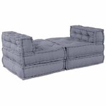vidaXL Unité de canapé modulaire 4 Pièces Gris Tissu