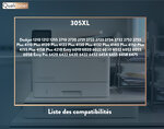 Qualitoner - 2 cartouche compatible pour hp 305xl 305 xl noir + couleur (3ym62ae + 3ym63ae)