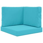 vidaXL Coussin de canapé d'extérieur 3 Pièces Turquoise Polyester